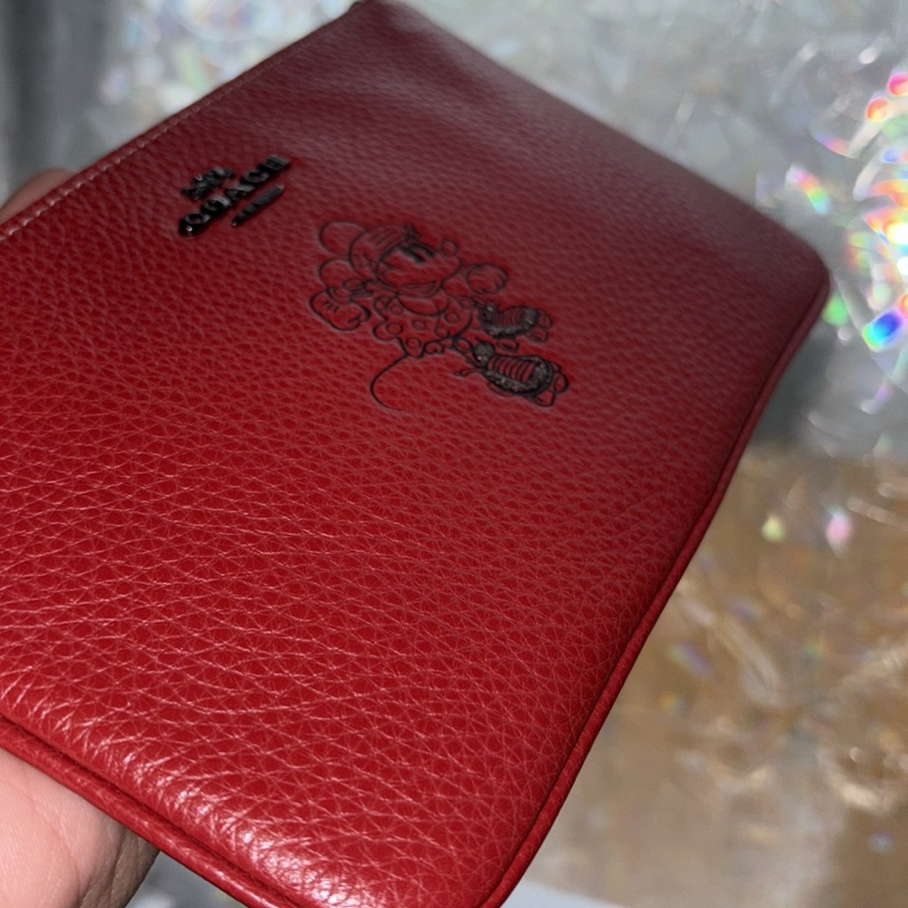Coach Red Minnie roller derby Wristlet euc - Picture 7 of 11
